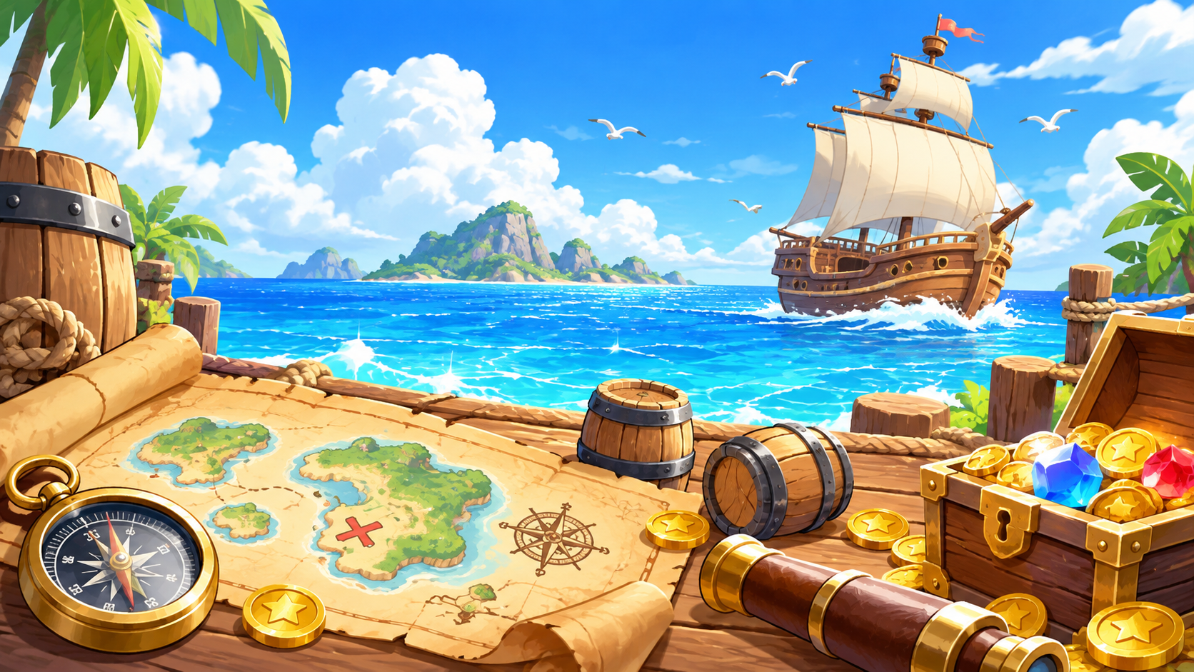 海賊の宝探しとミニゲーム
